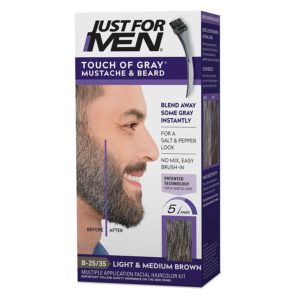just for men touch of gray mustache and beard dye