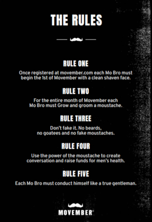 Movember Rules
