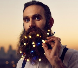 beard Christmas lights