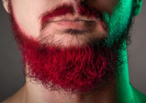 red colored beard
